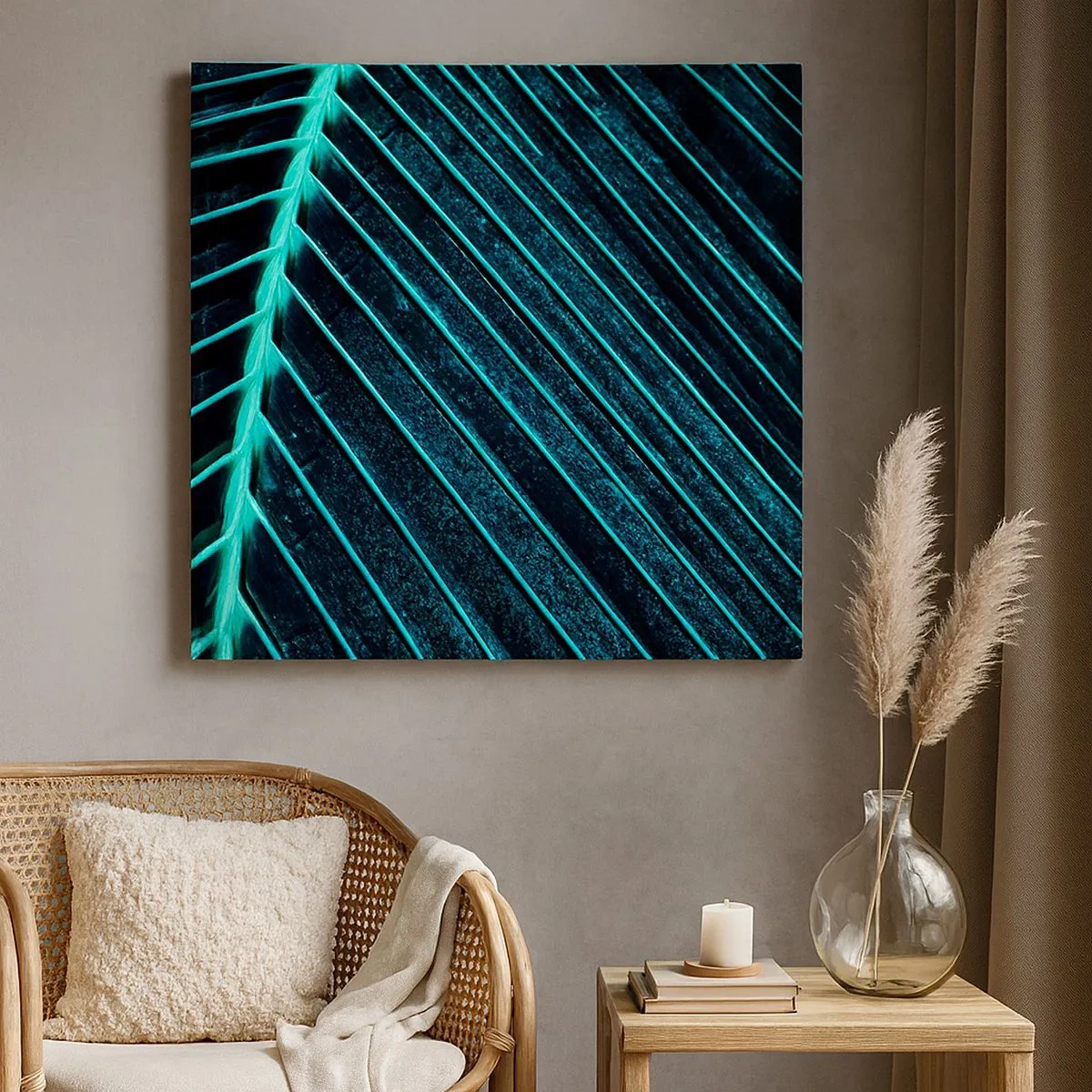 Schilderen op canvas - Groene textuur - 30x30 cm