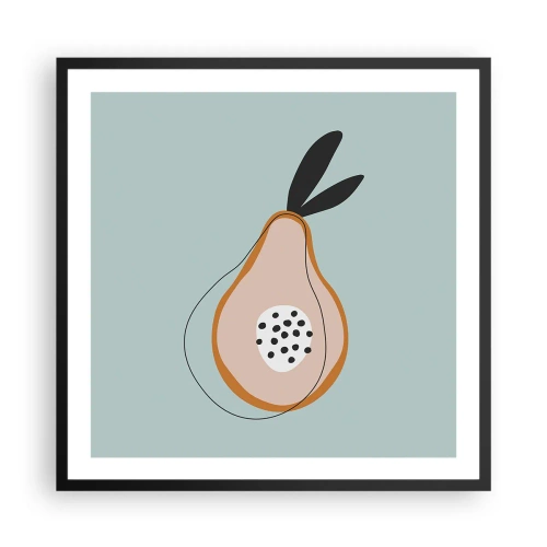 Poster in een zwarte lijst - Doordringen in de aard van de dingen - 60x60 cm