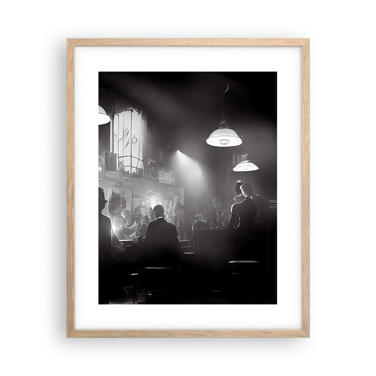 Een poster in een licht eiken lijst - In jazz-sfeer - 40x50 cm