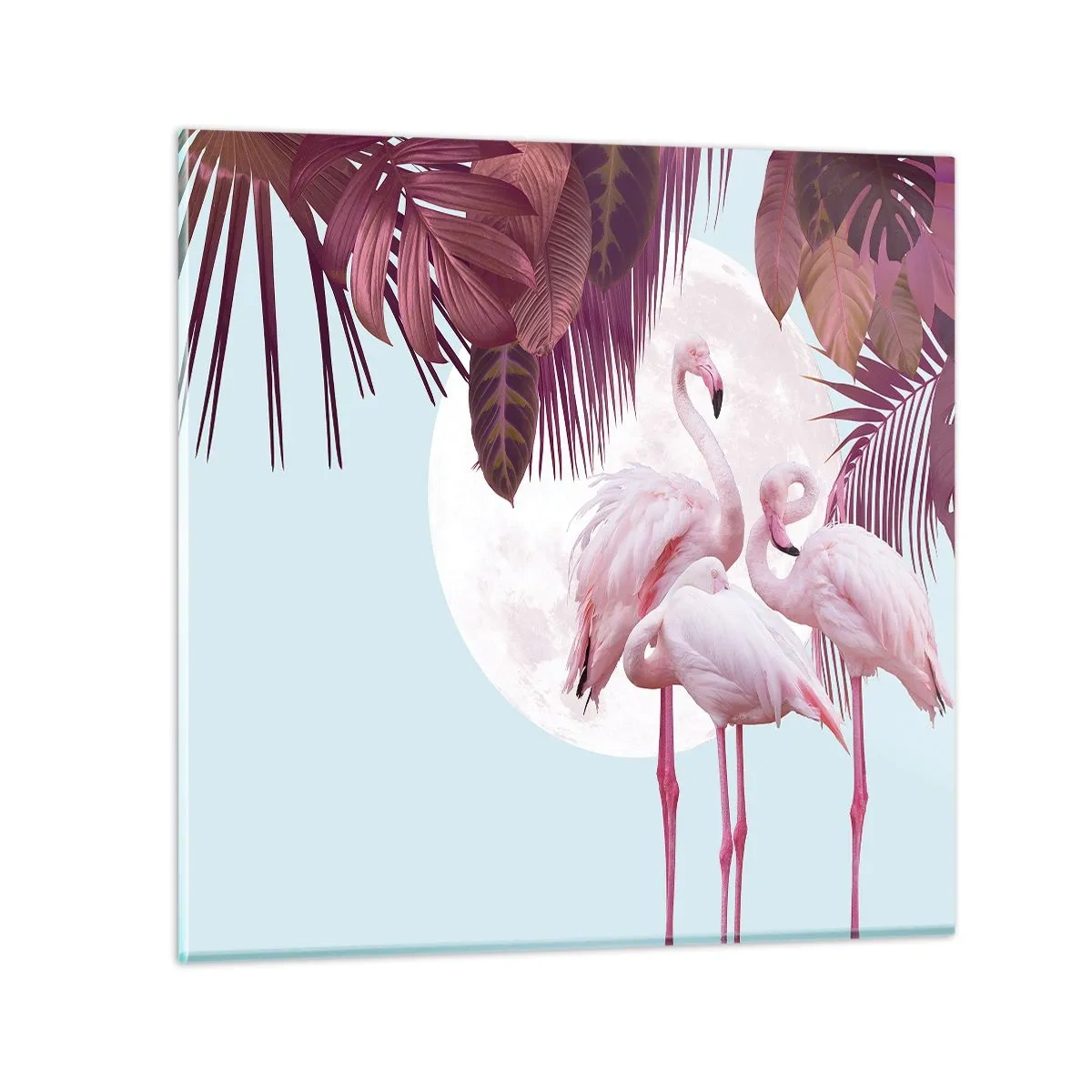 Schilderen op glas - Drie vogel genaden - 70x70 cm