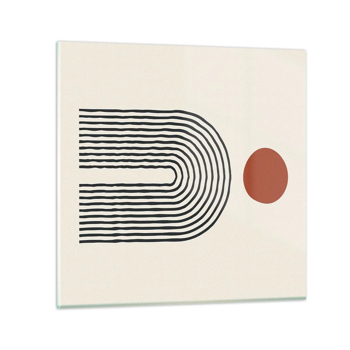 Schilderen op glas - Magnetisme van vormen en kleuren - 30x30 cm
