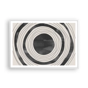 Poster in een witte lijst - Precies op het punt - 100x70 cm