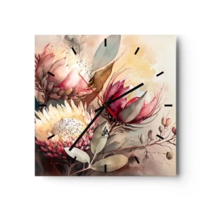 Wandklok - Klok - In profiel en en face - 40x40 cm