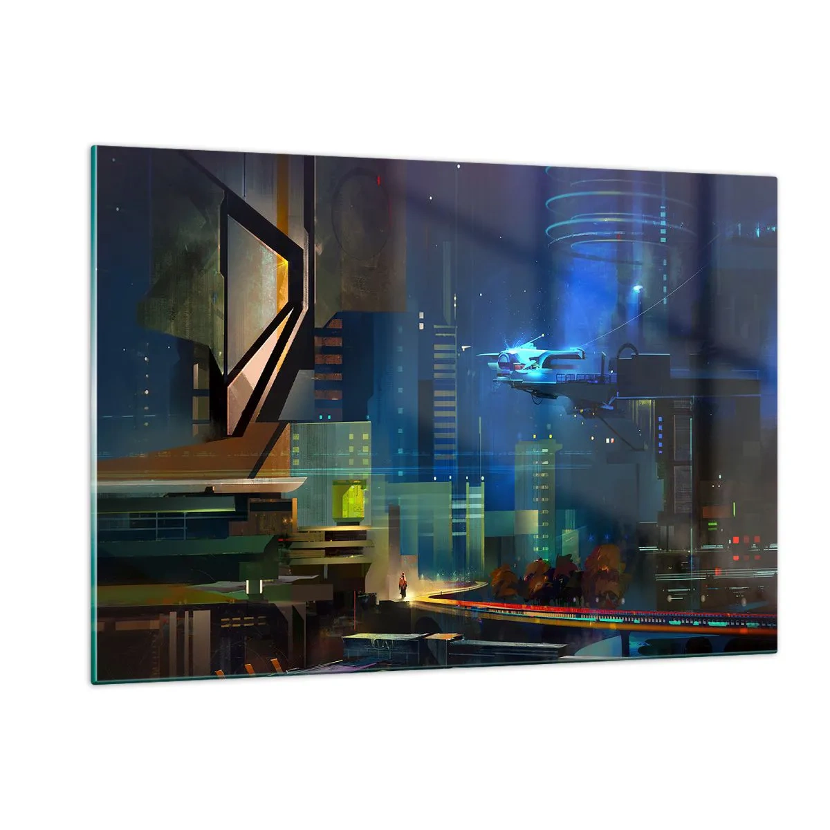 Schilderen op glas - In de nabije toekomst - 120x80 cm