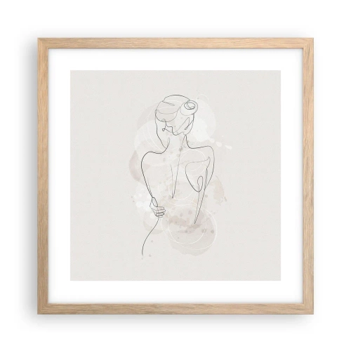 Een poster in een licht eiken lijst - Als een gevoelig instrument - 40x40 cm