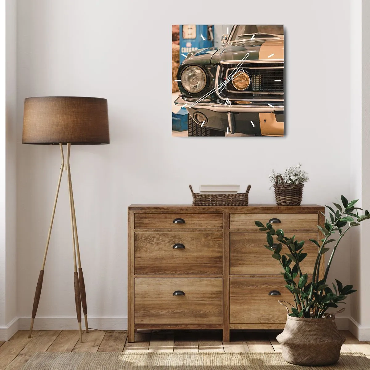 Wandklok - Klok - Ontmoeting met een legende - 40x40 cm