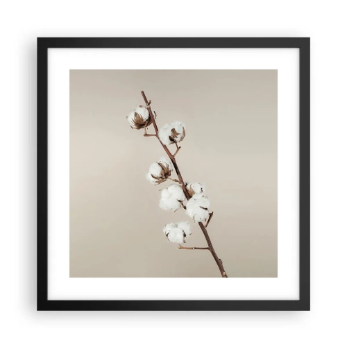 Poster in een zwarte lijst - Aan de bron van zachtheid - 40x40 cm