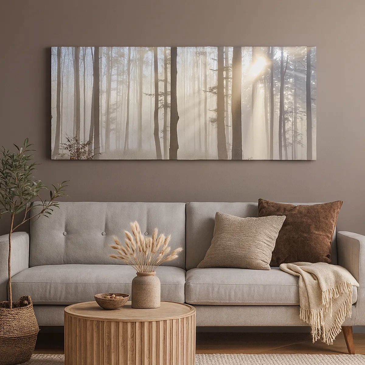 Schilderen op canvas - De mist werd ook wakker - 30x30 cm