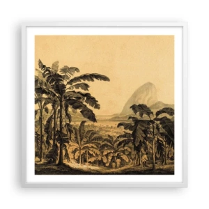 Poster in een witte lijst - in een koloniaal klimaat - 60x60 cm
