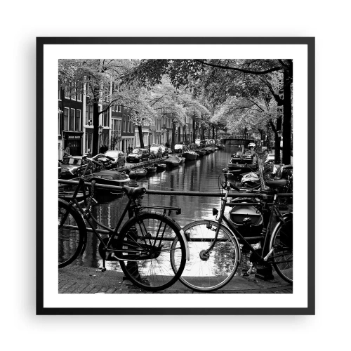 Poster in een zwarte lijst - Een heel Nederlands uitzicht - 60x60 cm