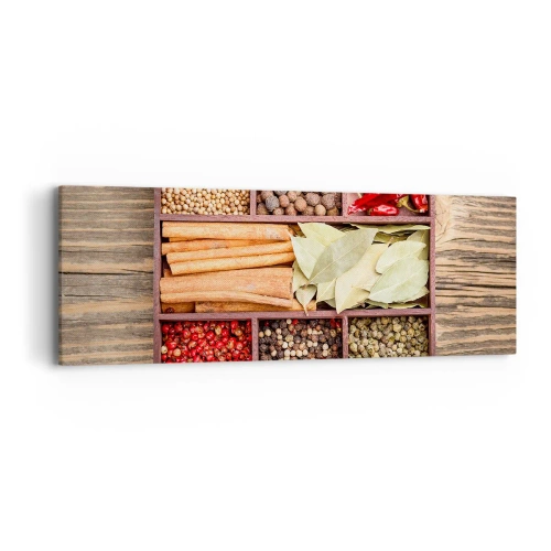 Schilderen op canvas - Volgorde van vormen, boeket van aroma's - 90x30 cm
