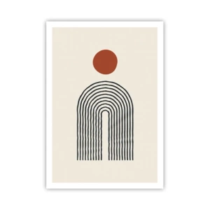 Poster - Magnetisme van vormen en kleuren - 70x100 cm