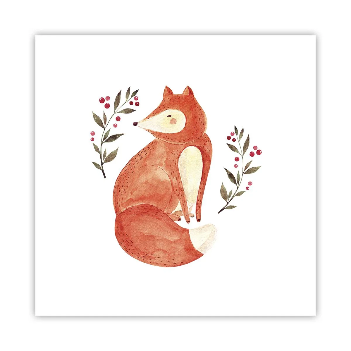 Poster - Kleine roodharige - 30x30 cm