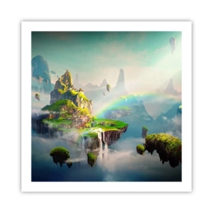 Poster - Midden in de lucht - gelukkige eilanden - 60x60 cm