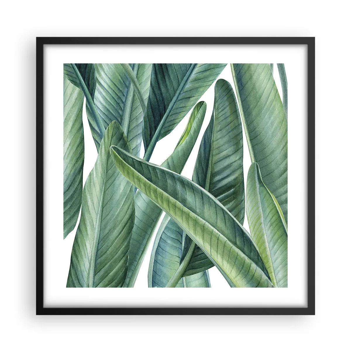 Poster in een zwarte lijst - Groen zelf - 50x50 cm