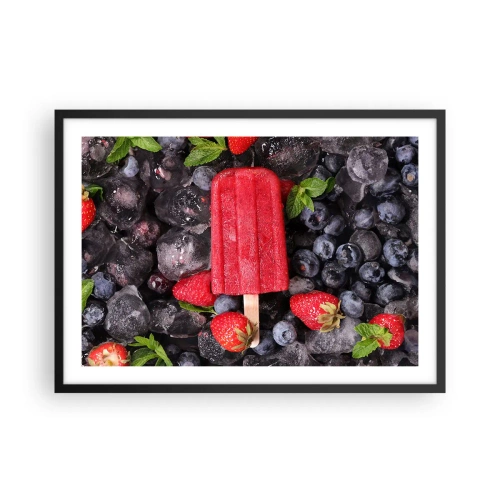 Poster in een zwarte lijst - De smaak van hete zomer - 70x50 cm