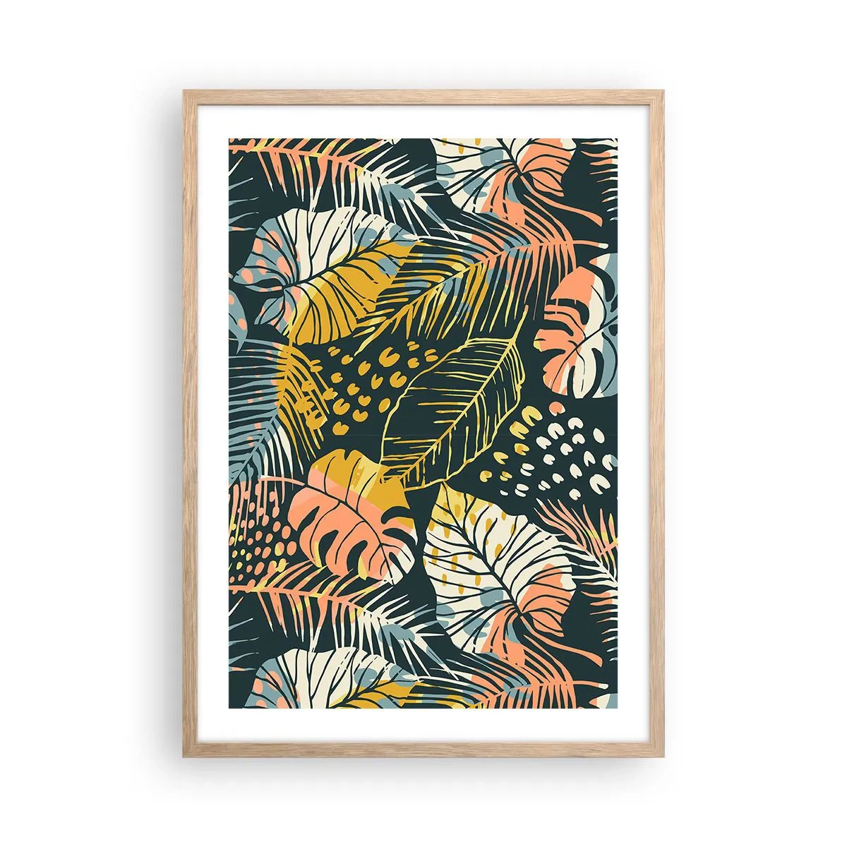 Een poster in een licht eiken lijst - Lommerrijke fantasie - 50x70 cm