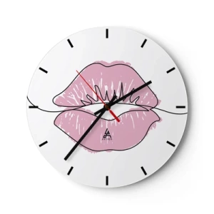 Wandklok - Klok - Klaar om te kussen? - 40x40 cm