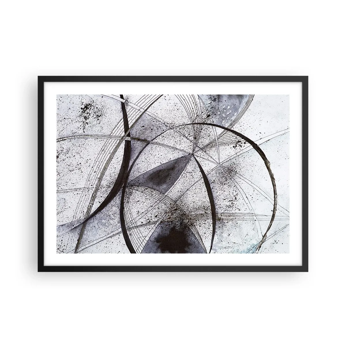 Poster in een zwarte lijst - Futuristische fantasie - 70x50 cm