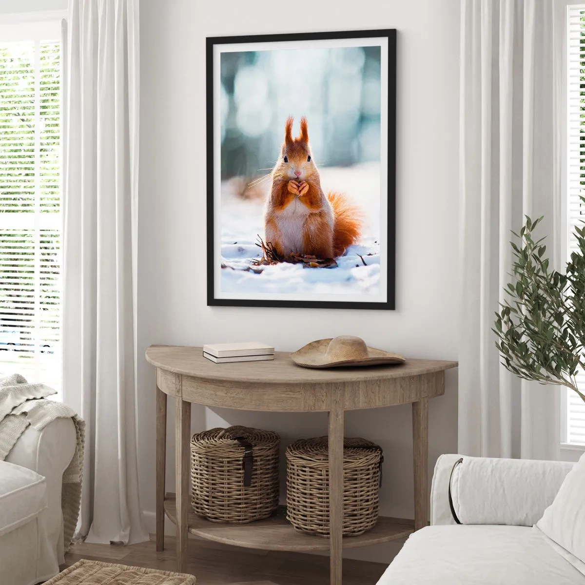 Poster in een zwarte lijst - Waar kijk je naar? - 61x91 cm