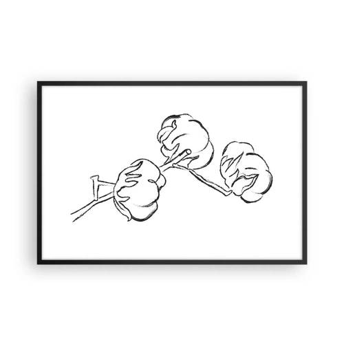 Poster in een zwarte lijst - Katoen dons - 91x61 cm