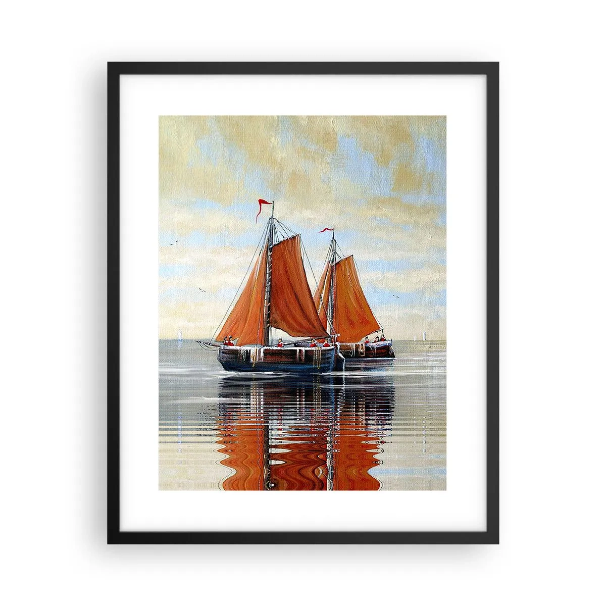 Poster in een zwarte lijst - Hé, zeil, matroos... - 40x50 cm