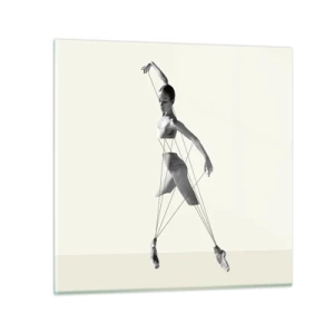 Schilderen op glas - In het theater van de wereld - 70x70 cm