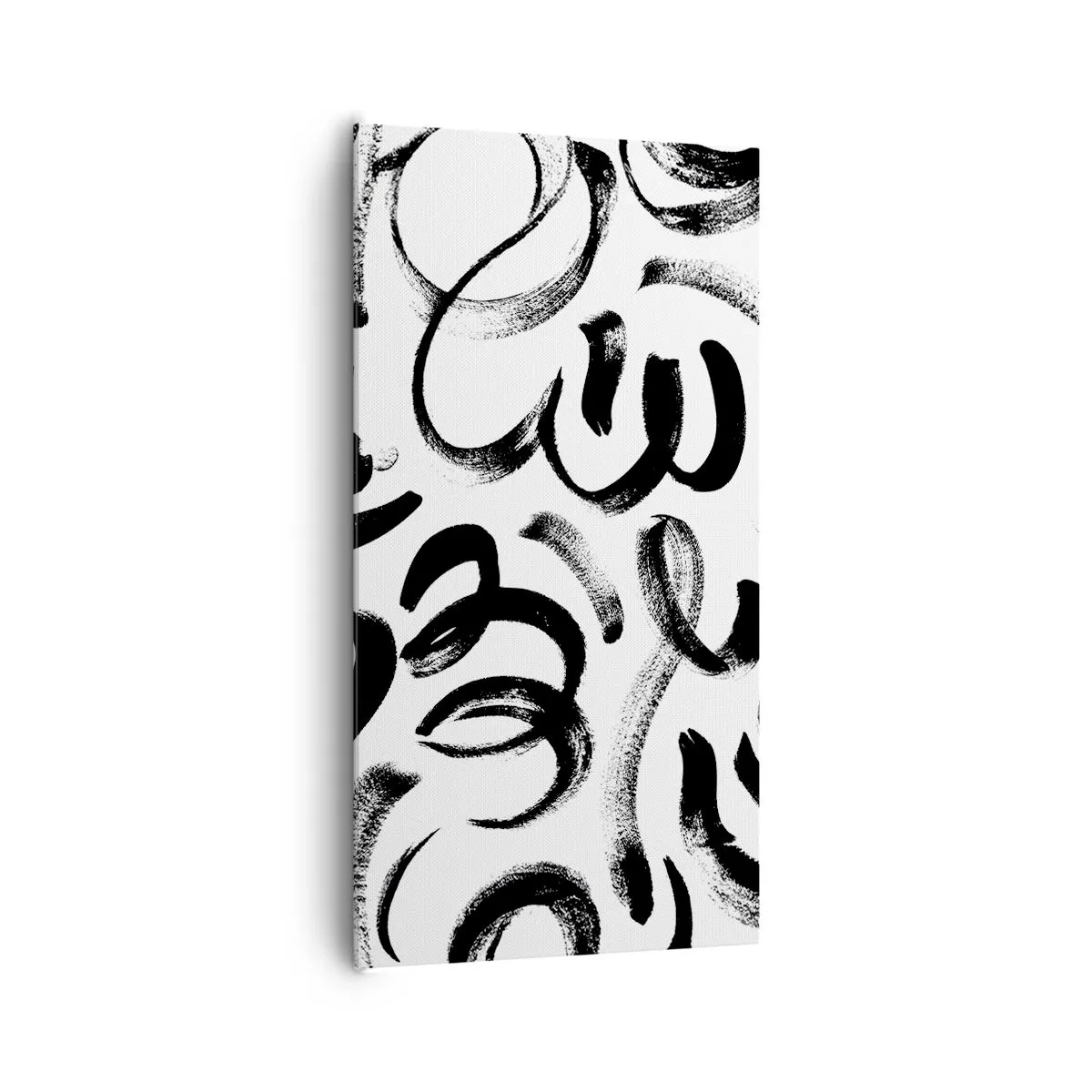 Schilderen op canvas - Zwart op wit - 65x120 cm