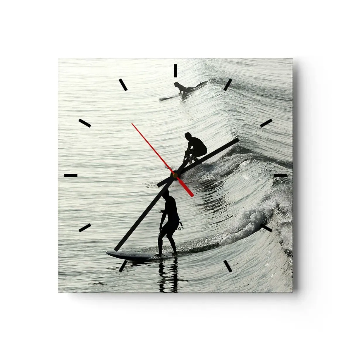 Wandklok - Klok - Om de golf te ontmoeten - 40x40 cm