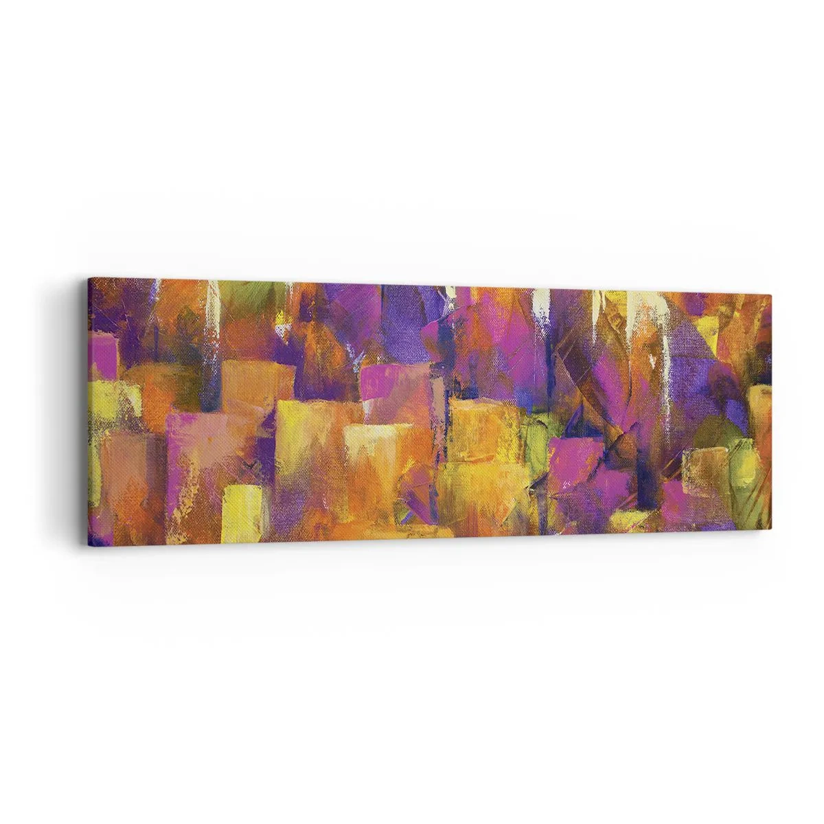 Schilderen op canvas - Metropolitan compositie - 90x30 cm