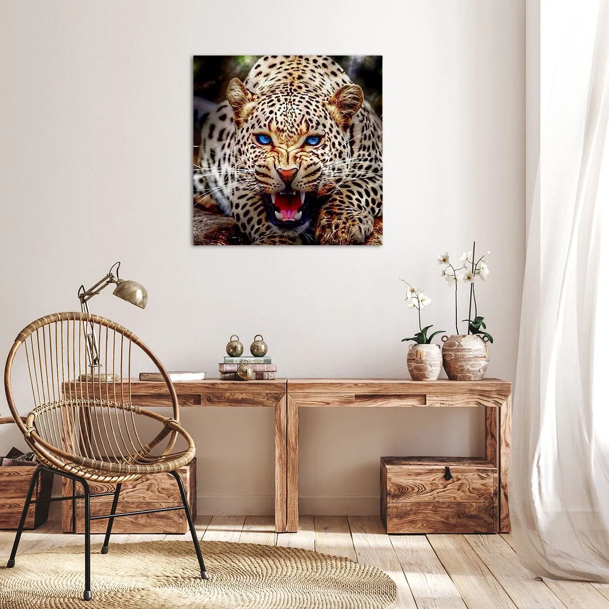 Schilderen op canvas - Boosheid schaadt de schoonheid niet - 60x60 cm