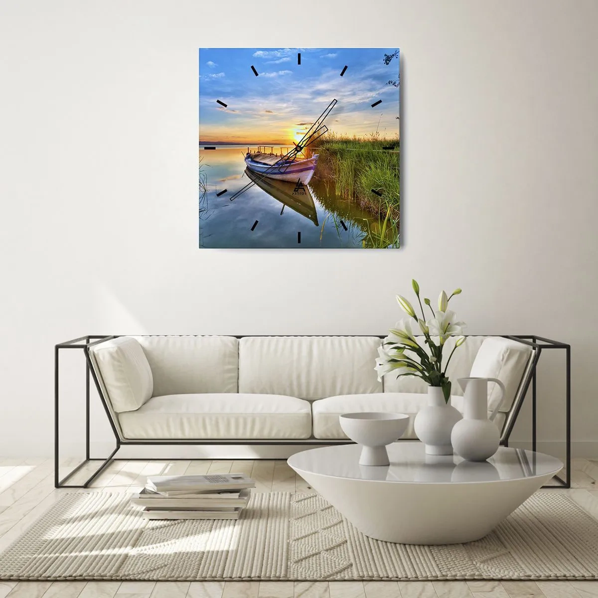 Wandklok - Klok - Baai van vervulde dromen - 30x30 cm