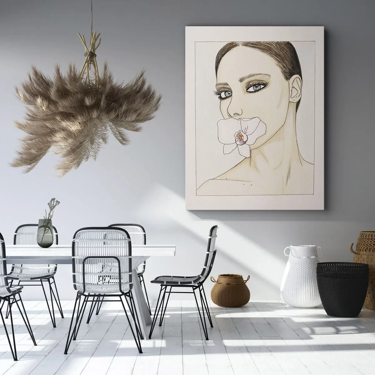 Schilderen op canvas - Een symbool van elegantie en schoonheid - 65x120 cm