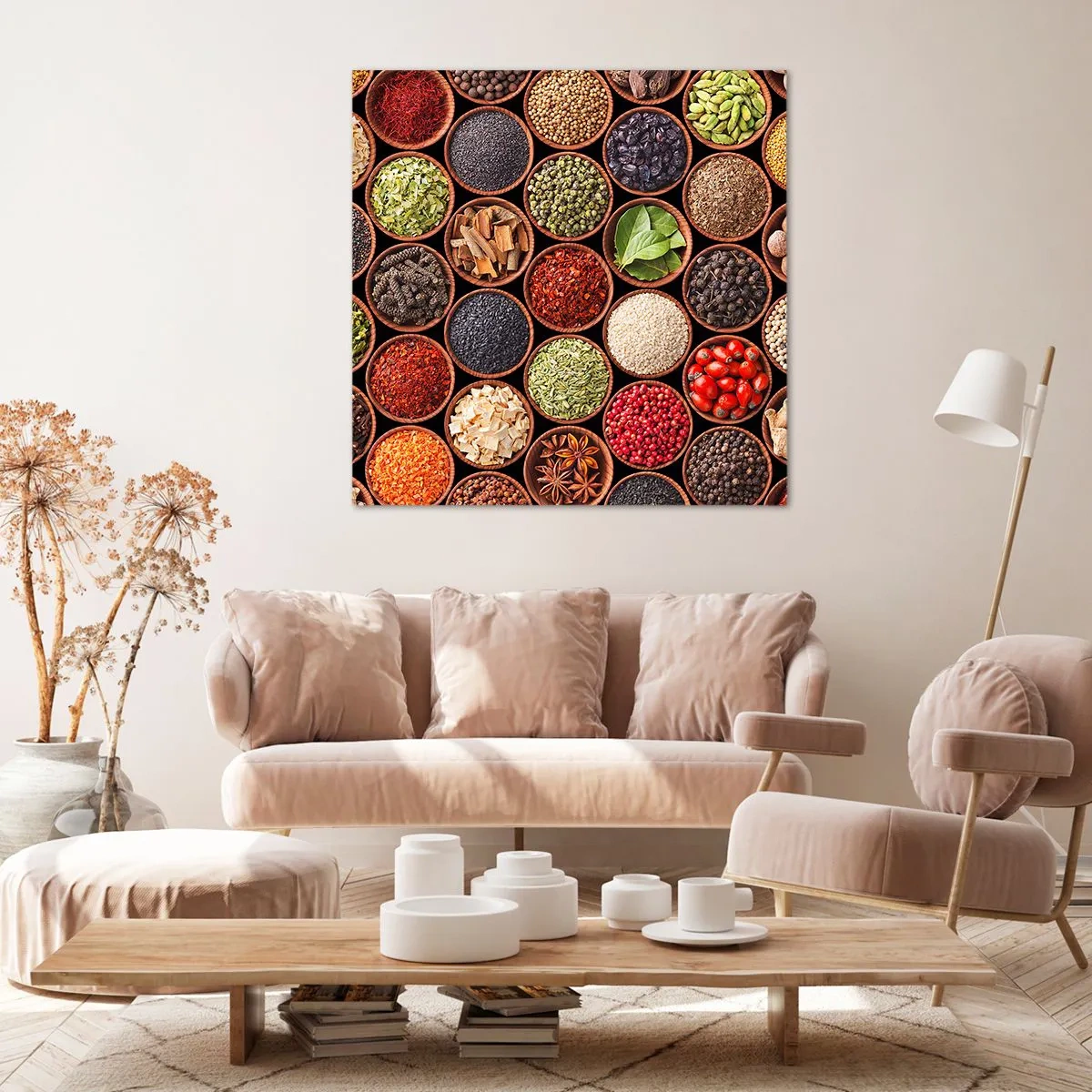 Schilderen op canvas - Alle smaken van de wereld - 70x70 cm