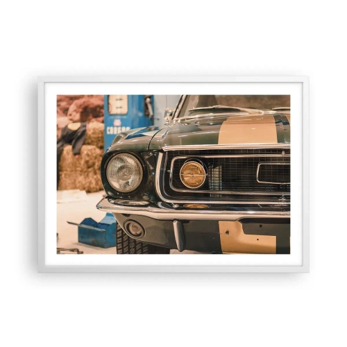 Poster in een witte lijst - Ontmoeting met een legende - 70x50 cm