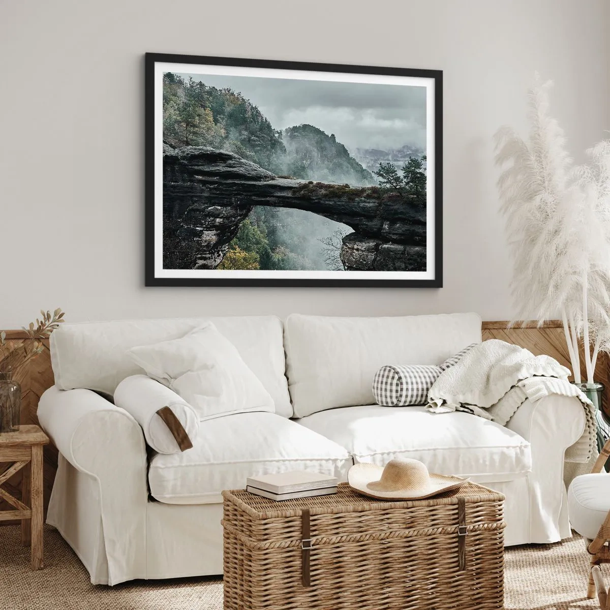 Poster in een zwarte lijst - Het avontuur gaat beginnen - 50x40 cm