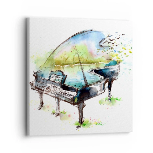 Schilderen op canvas - Betoverd in muziek - 30x30 cm