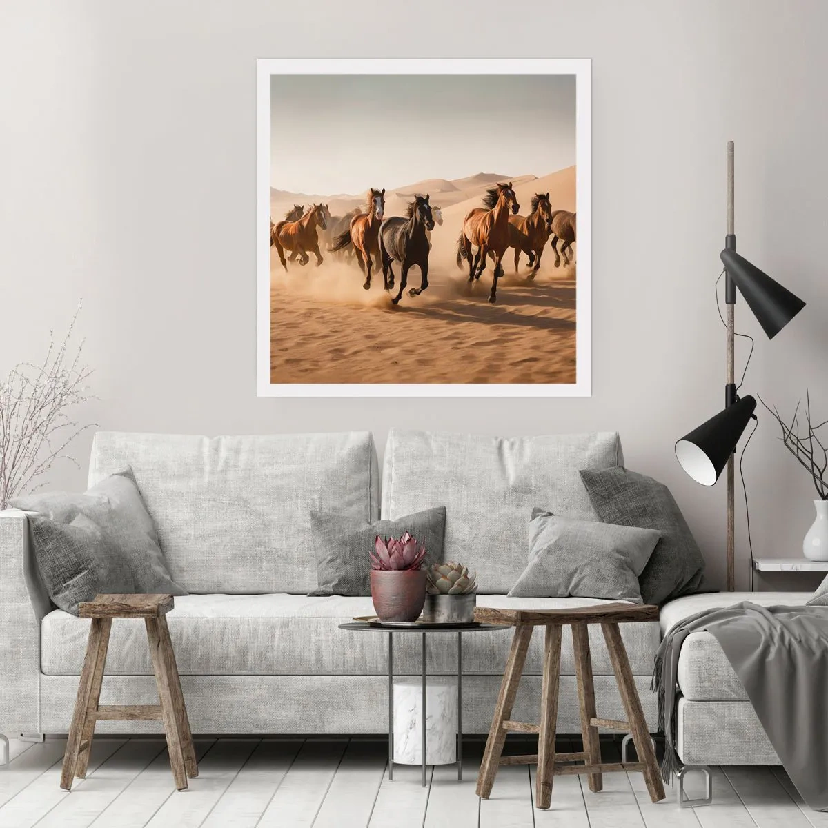 Poster - Vrij als de wind - 60x60 cm