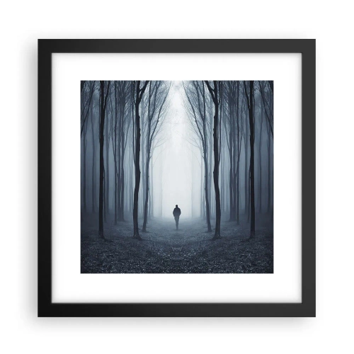 Poster in een zwarte lijst - En alles is eenvoudig en duidelijk - 30x30 cm
