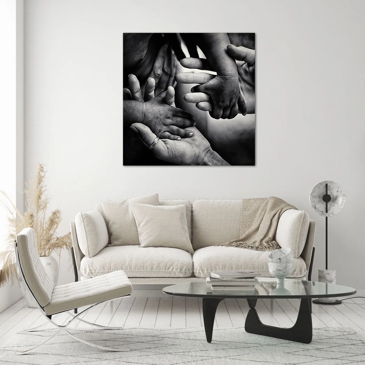 Schilderen op glas - Om mens te zijn - 70x70 cm