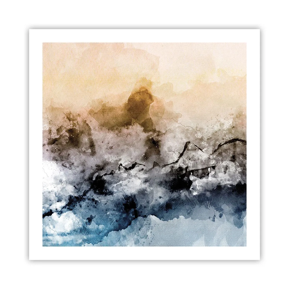 Poster - Verdronken in een wolk van mist - 60x60 cm