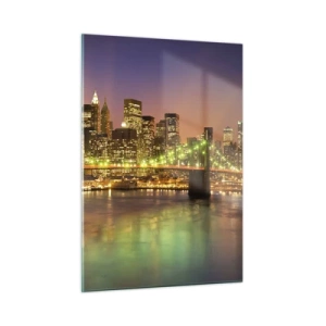 Schilderen op glas - Het licht gaat hier nooit uit - 50x70 cm