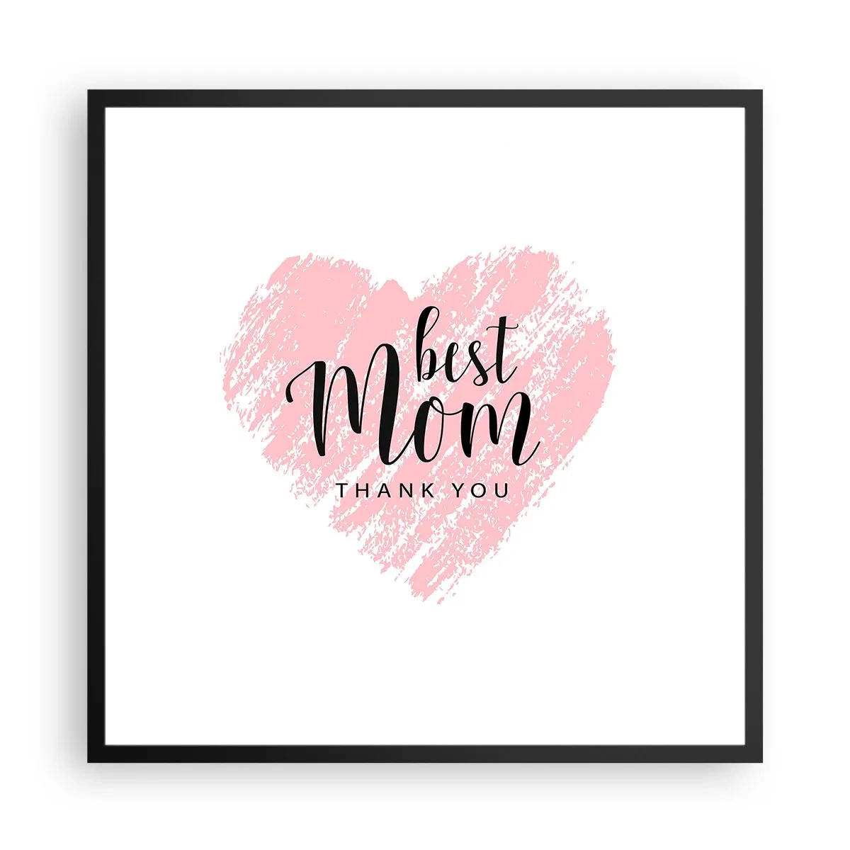 Poster in een zwarte lijst - Altijd het juiste moment - 60x60 cm