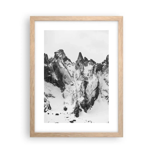 Een poster in een licht eiken lijst - Granieten gevaarlijke nok - 30x40 cm