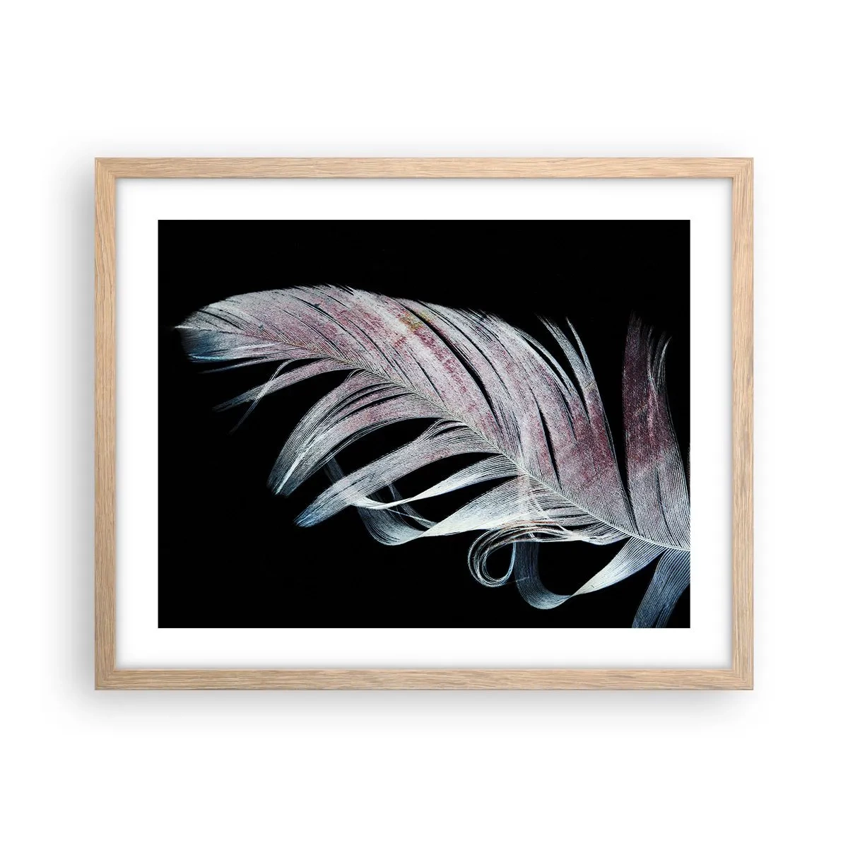 Een poster in een licht eiken lijst - Denk aan aanraking - 50x40 cm