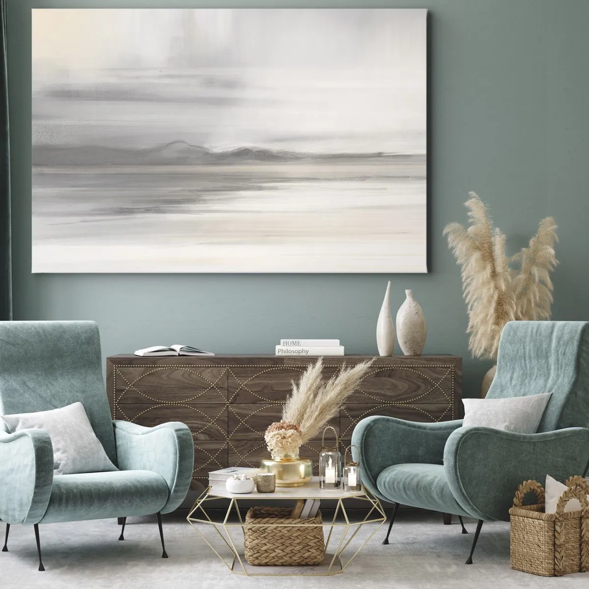 Schilderen op canvas - Afstand in reflectie - 120x80 cm