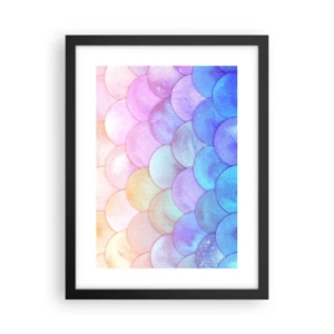 Poster in een zwarte lijst - Parel schaal - 30x40 cm