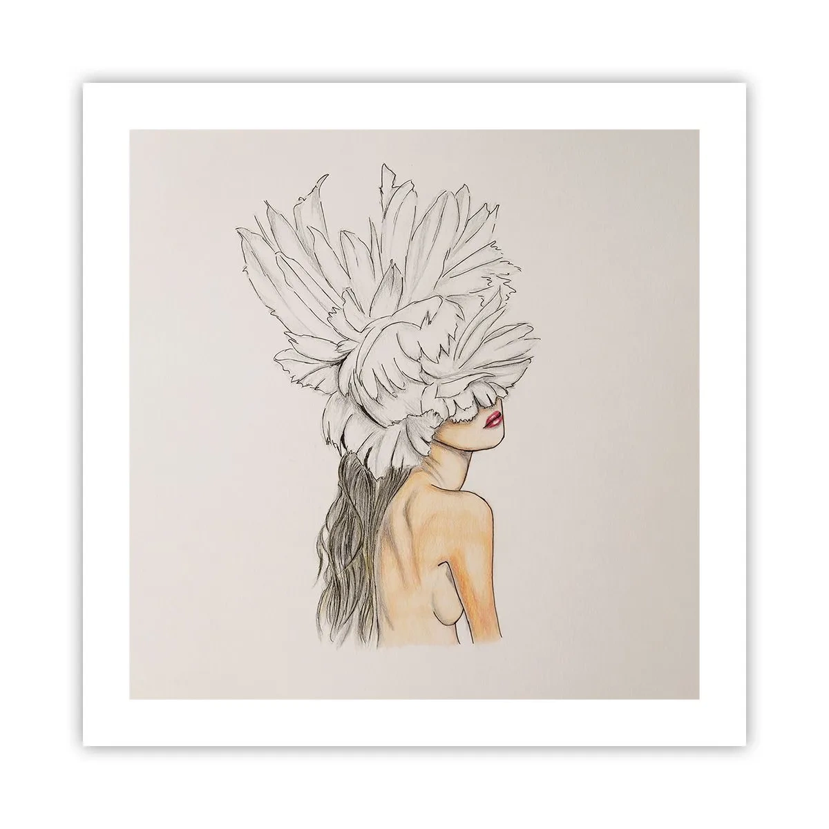 Poster - gekroonde schoonheid - 50x50 cm