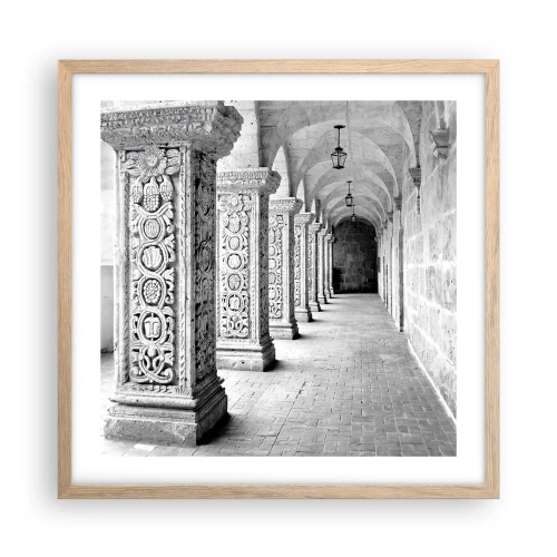 Een poster in een licht eiken lijst - En waar naar toe….? - 50x50 cm