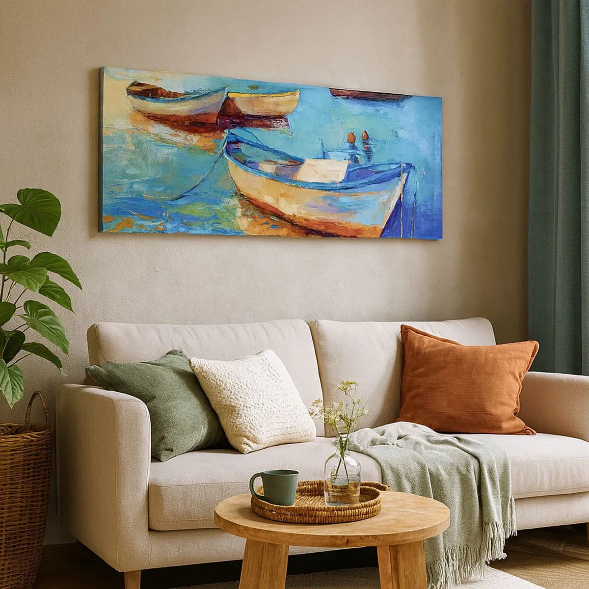 Schilderen op canvas - In de zuidelijke baai - 100x40 cm